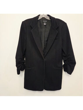 Central Park West black scrunch sleeve blazer size small